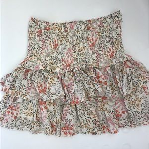 Flowing floral skirt